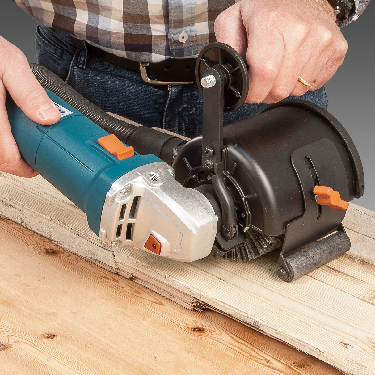 Set ST62 Brush Sander For Curved Surfaces (120V) + Metal Brush